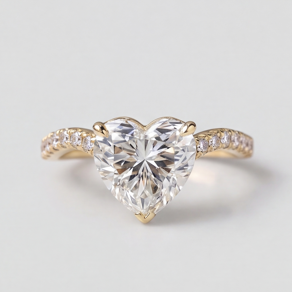2.80 Ct. Lab Grown Diamond Heart Cut Engagement Ring (VS-EF)