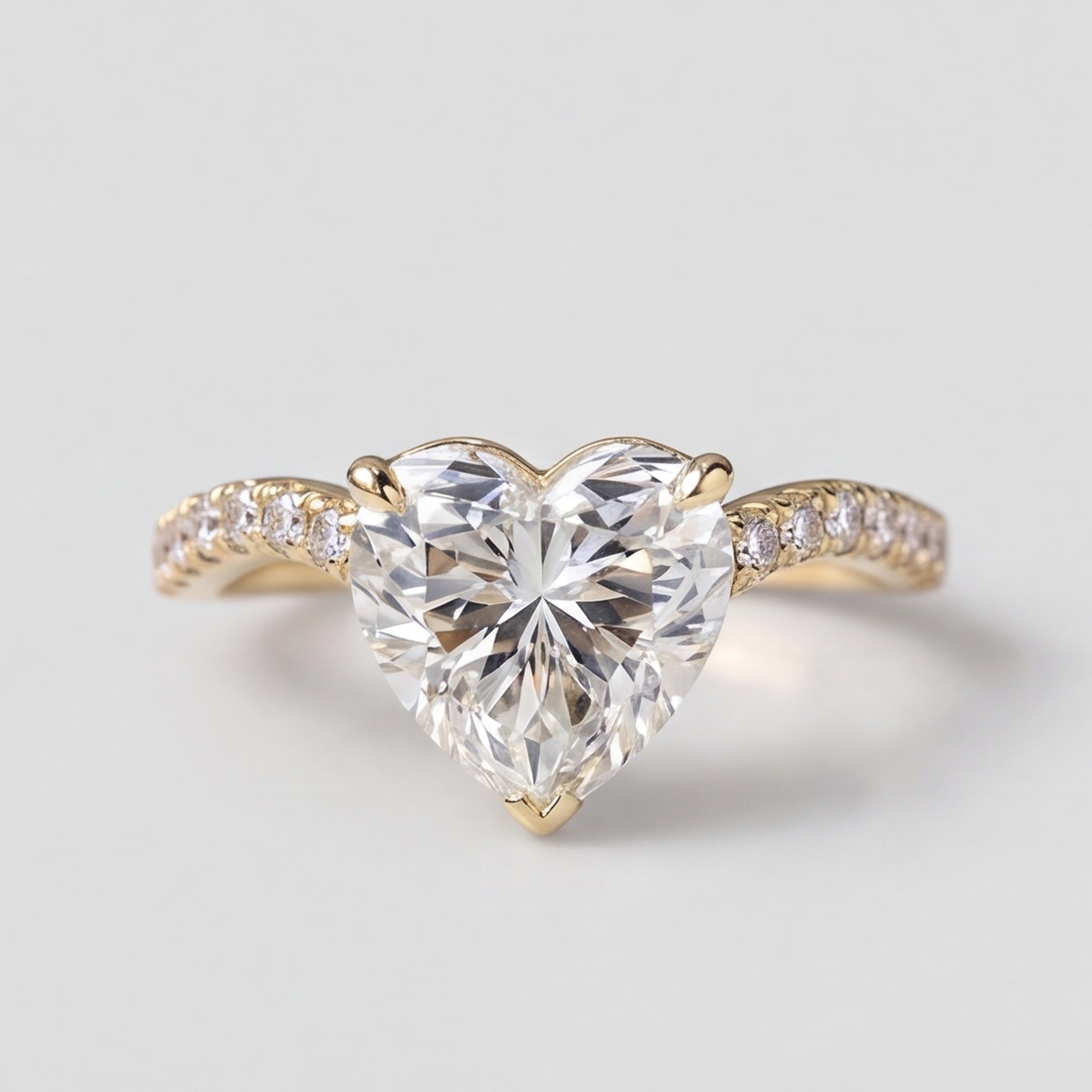 2.80 Ct. Lab Grown Diamond Heart Cut Engagement Ring (VS-EF)