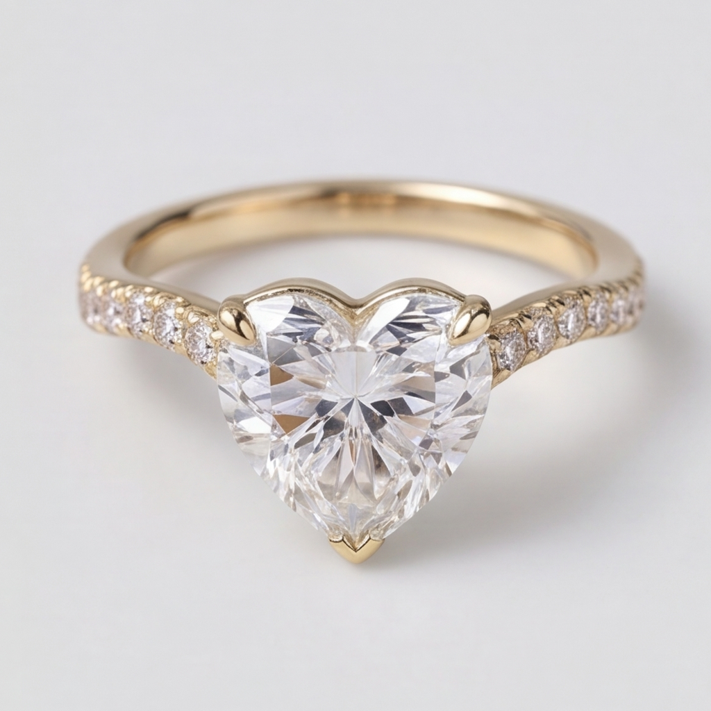 2.80 Ct. Lab Grown Diamond Heart Cut Engagement Ring (VS-EF)