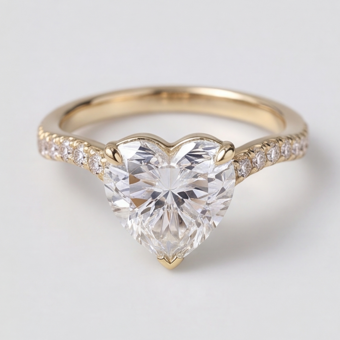 2.80 Ct. Lab Grown Diamond Heart Cut Engagement Ring (VS-EF)