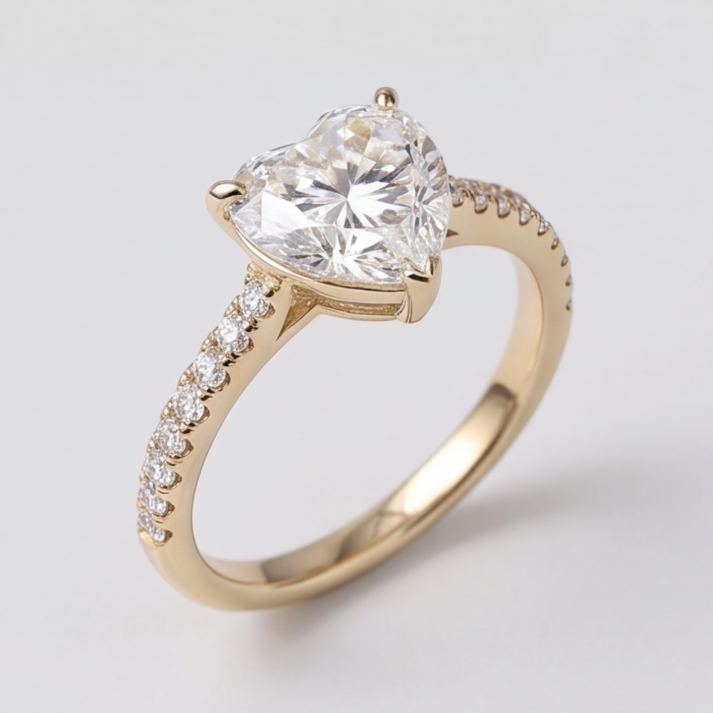 2.80 Ct. Lab Grown Diamond Heart Cut Engagement Ring (VS-EF)