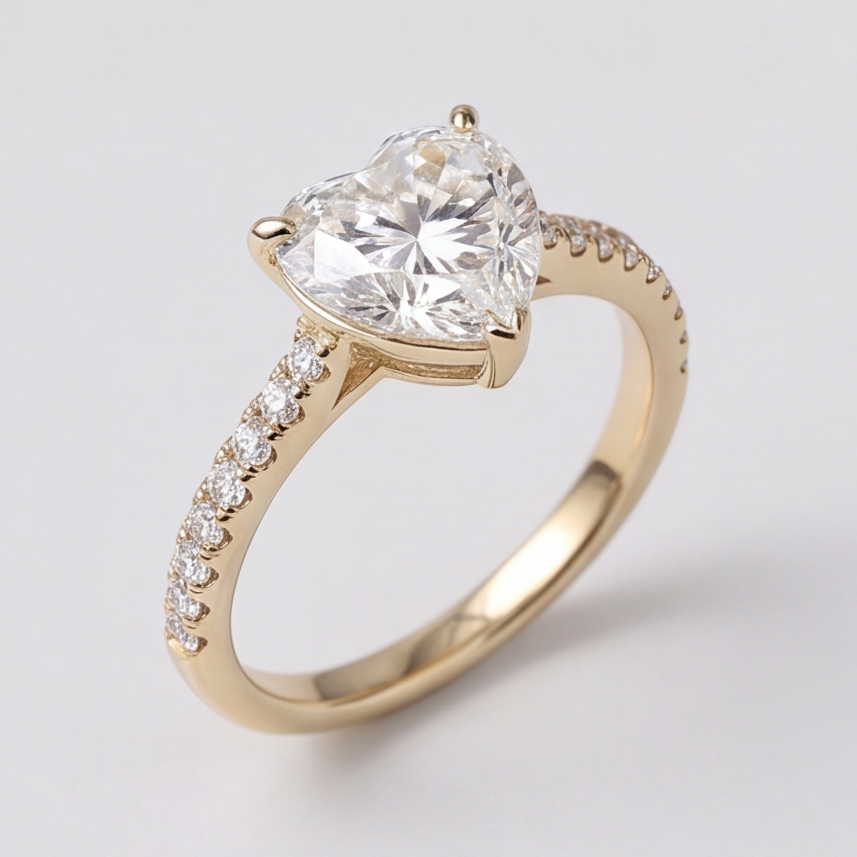2.80 Ct. Lab Grown Diamond Heart Cut Engagement Ring (VS-EF)