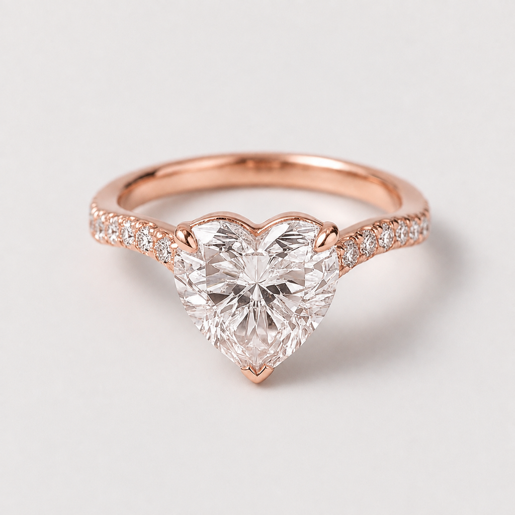 2.80 Ct. Lab Grown Diamond Heart Cut Engagement Ring (VS-EF)