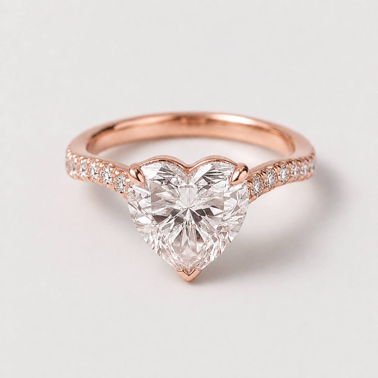 2.80 Ct. Lab Grown Diamond Heart Cut Engagement Ring (VS-EF)