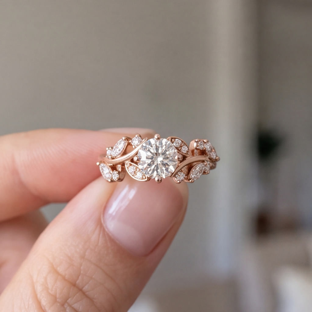 2.40 Ct Lab Grown Diamond Round Cut Solitaire With Accents Ring (VS-EF)