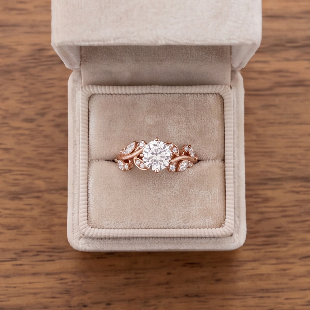 2.40 Ct Lab Grown Diamond Round Cut Solitaire With Accents Ring (VS-EF)