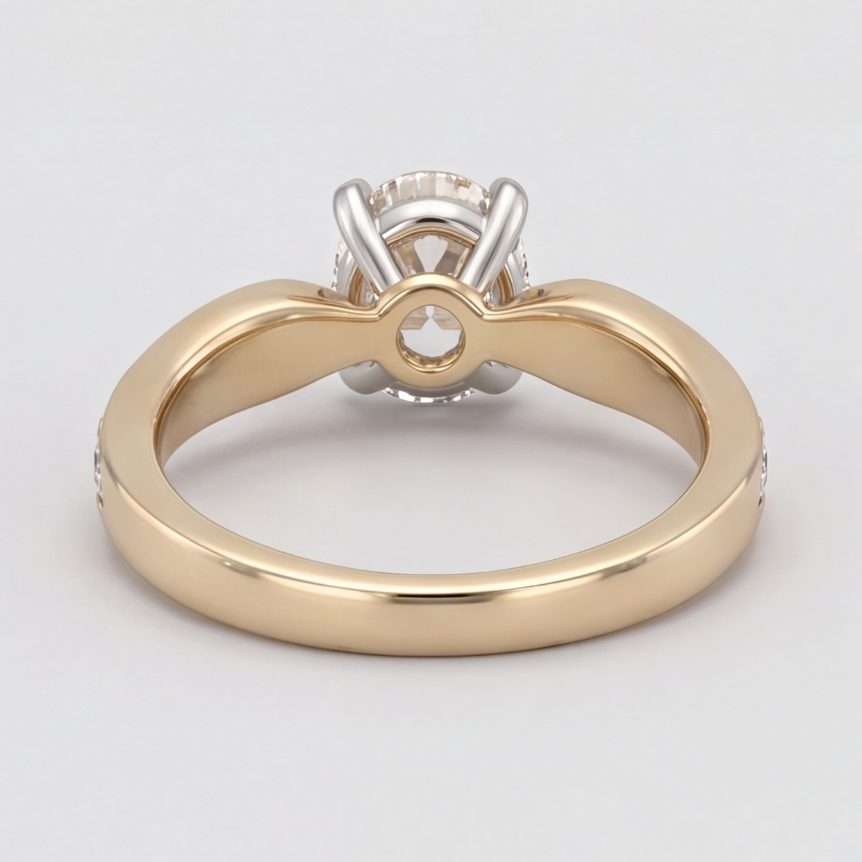 1.50 Ct. Lab-Grown Diamond Oval Cut Solitaire With Accent Ring (EF-VS)