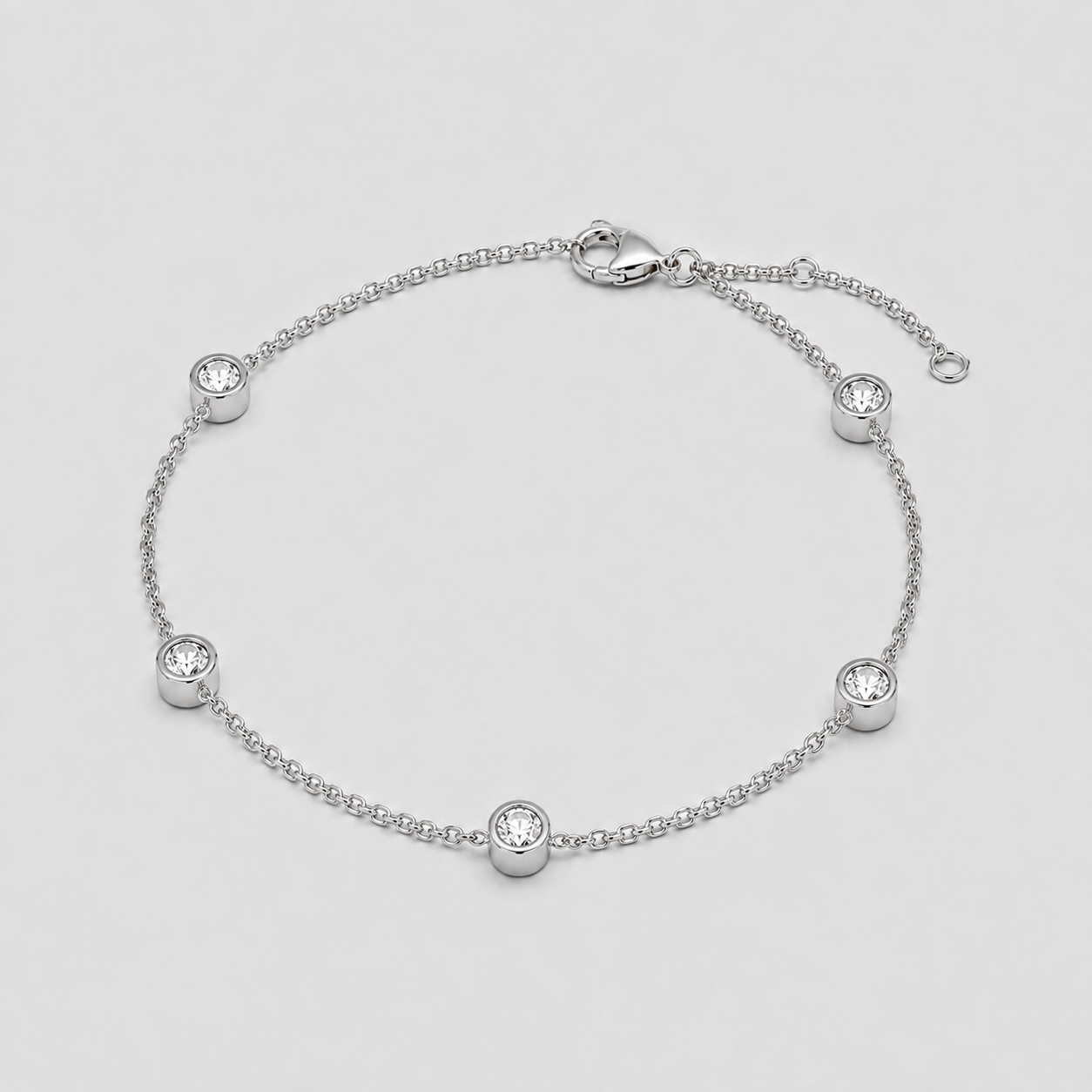 Lab Grown Diamond Round Station Bracelet 0.75 Ct. (EF-VS SI)
