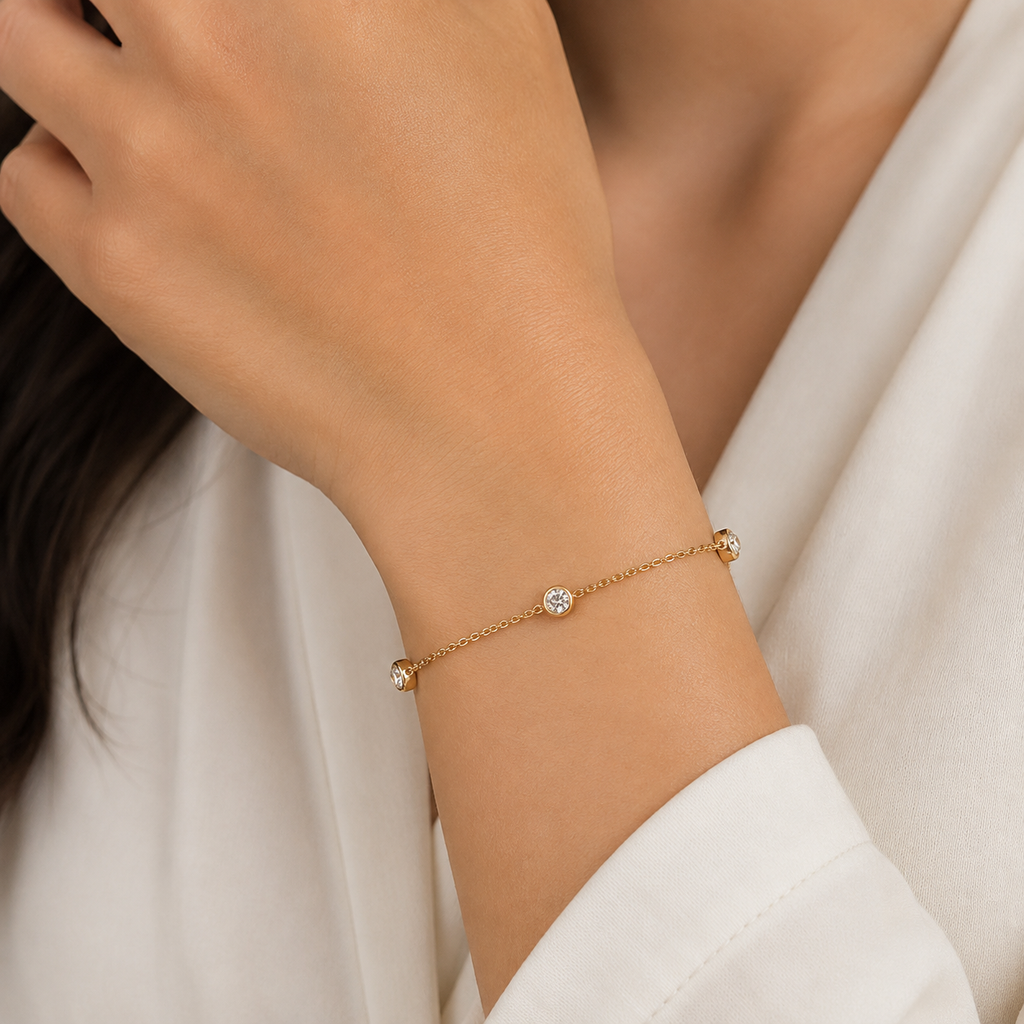 Lab Grown Diamond Round Station Bracelet 0.75 Ct. (EF-VS SI)