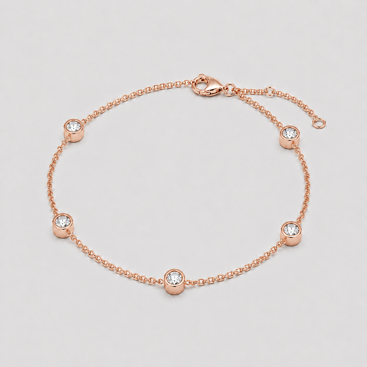Lab Grown Diamond Round Station Bracelet 0.75 Ct. (EF-VS SI)
