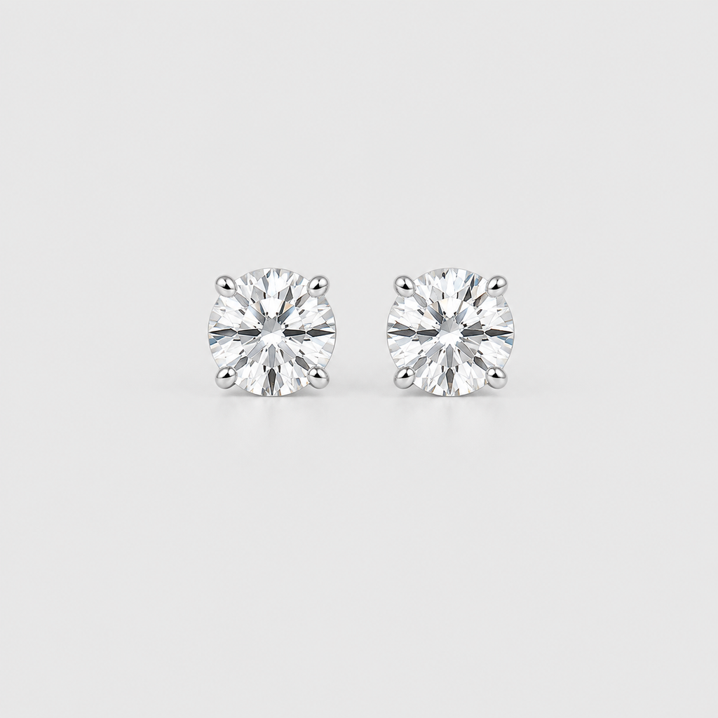 Lab-Grown Diamond Round-Cut Solitaire Studs 0.50 Ct. (EF/VVS-VS)