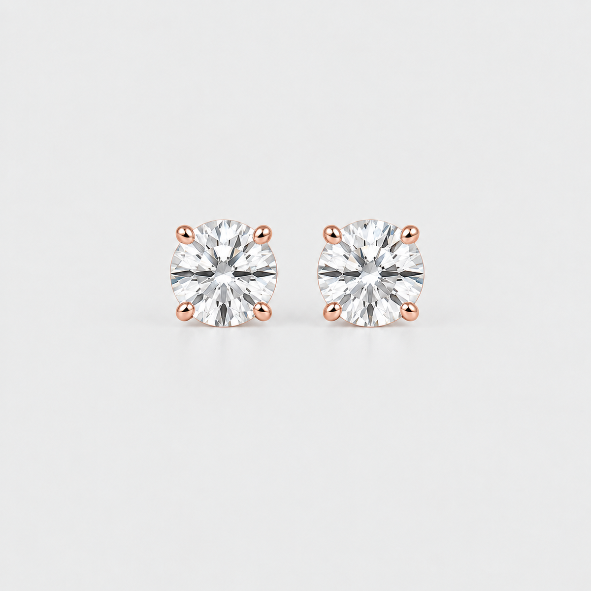 Lab-Grown Diamond Round-Cut Solitaire Studs 0.50 Ct. (EF/VVS-VS)