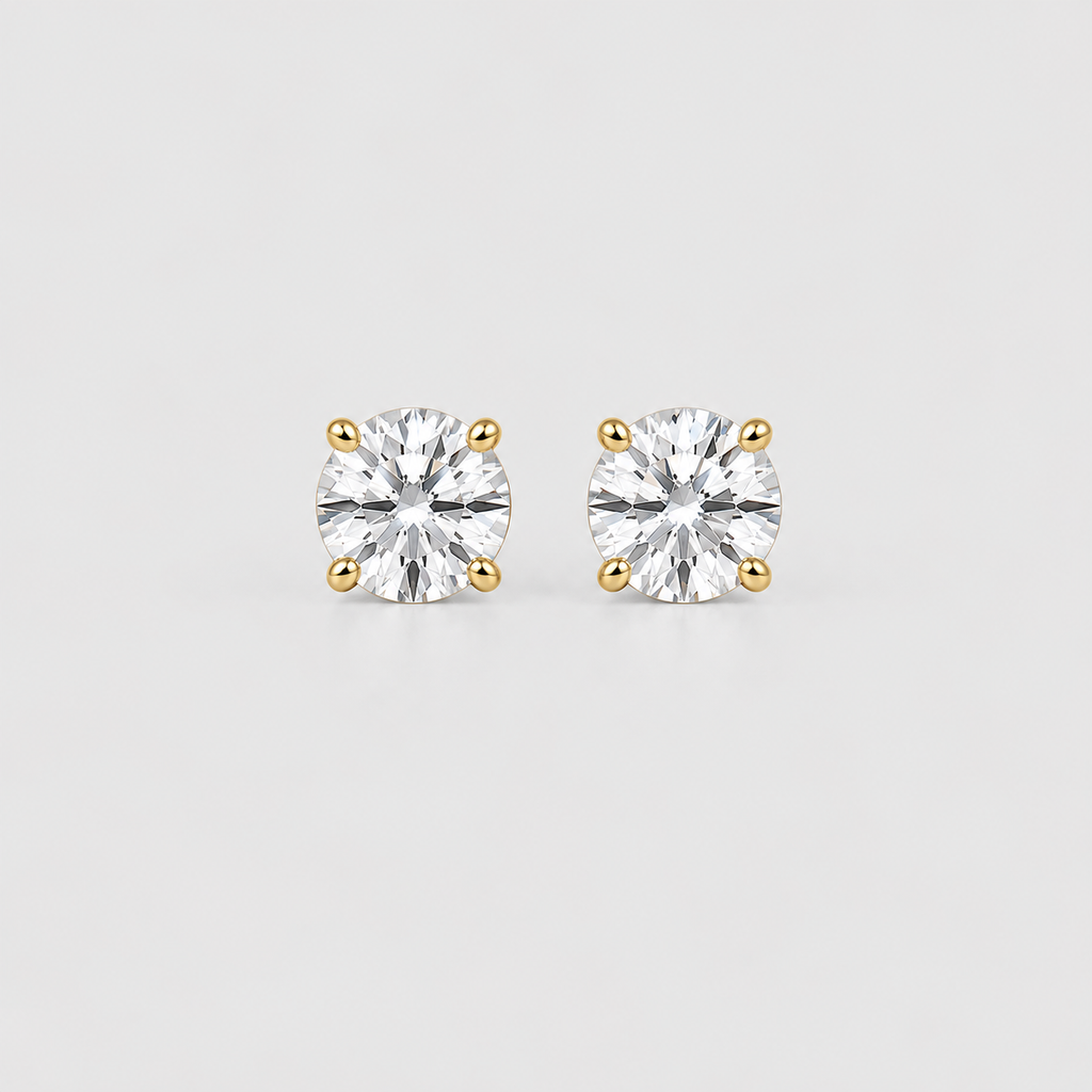 Lab-Grown Diamond Round-Cut Solitaire Studs 0.50 Ct. (EF/VVS-VS)