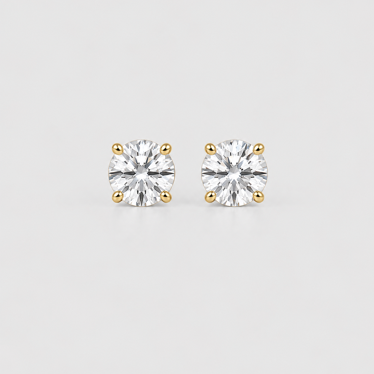 Lab-Grown Diamond Round-Cut Solitaire Studs 0.50 Ct. (EF/VVS-VS)