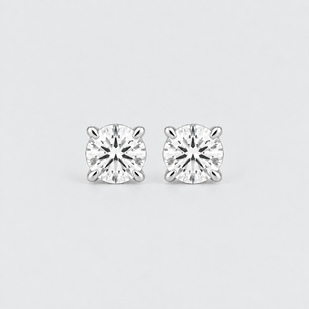 Lab-Grown Diamond Stud Round Cut Earring 0.50 Ct. (EF/VVS-VS)