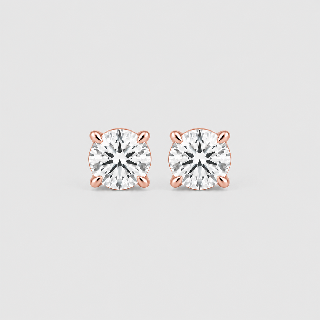 Lab-Grown Diamond Stud Round Cut Earring 0.50 Ct. (EF/VVS-VS)