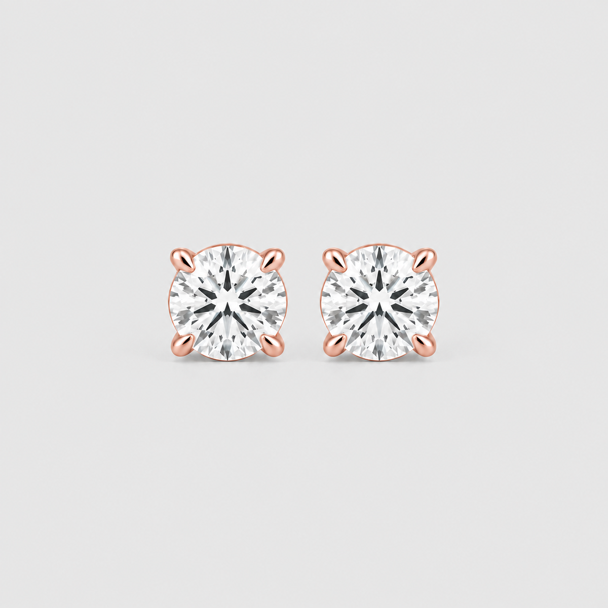 Lab-Grown Diamond Stud Round Cut Earring 0.50 Ct. (EF/VVS-VS)