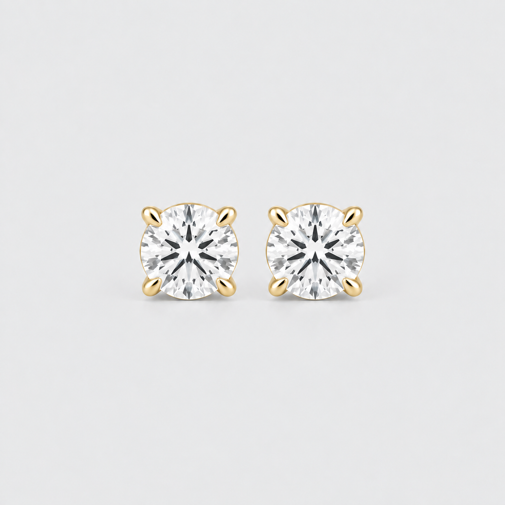 Lab-Grown Diamond Stud Round Cut Earring 0.50 Ct. (EF/VVS-VS)