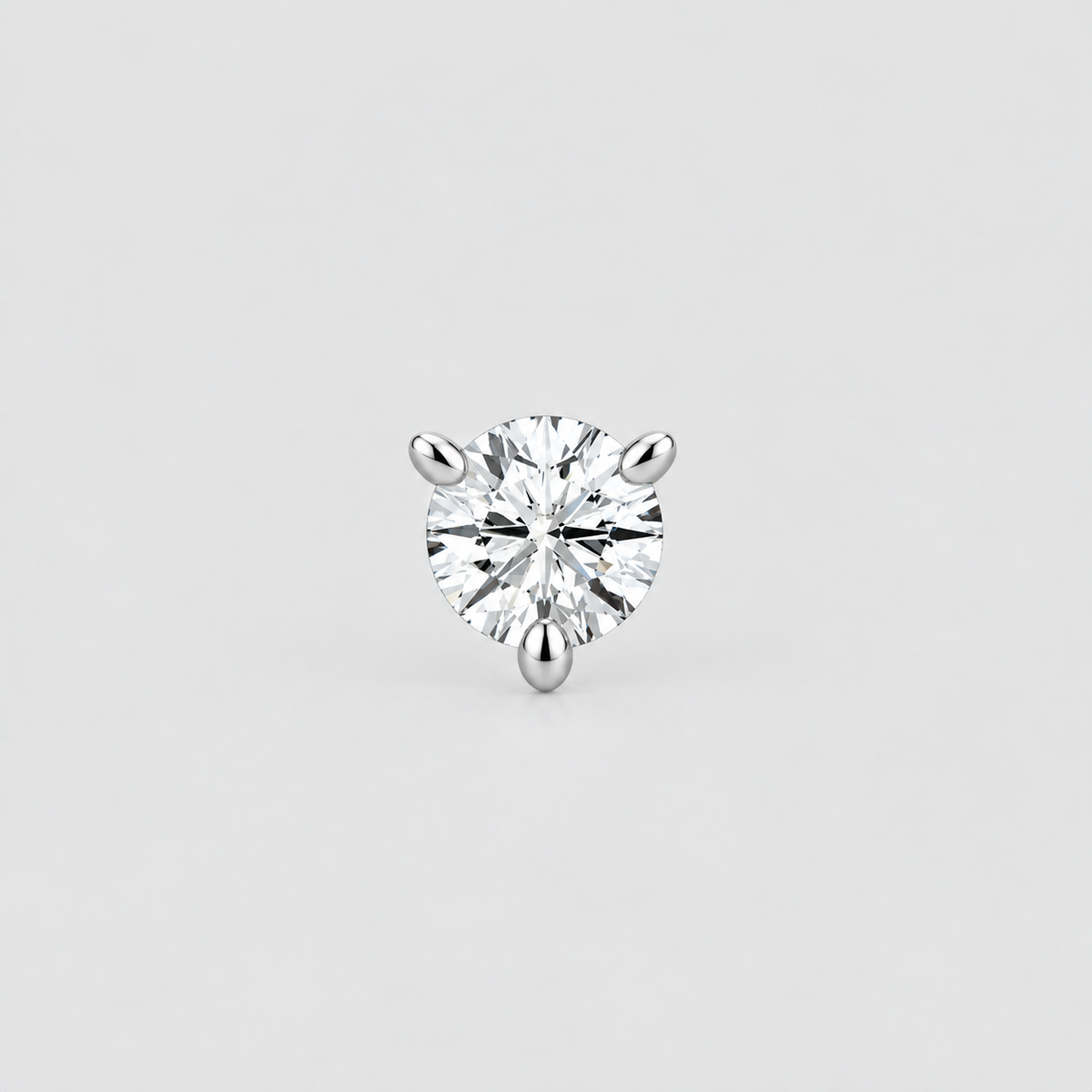 2 Ct. Lab Grown Diamond 3 Prong Stud Earring (VS-EF)