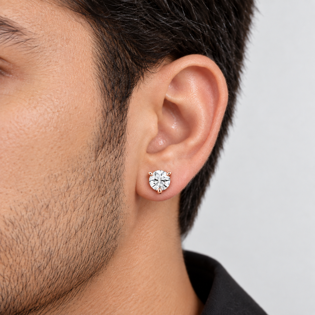 2 Ct. Lab Grown Diamond 3 Prong Stud Earring (VS-EF)