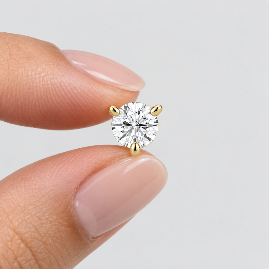 2 Ct. Lab Grown Diamond 3 Prong Stud Earring (VS-EF)
