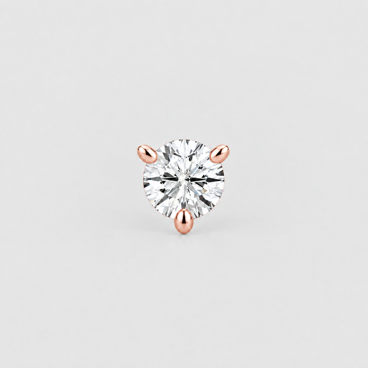 2 Ct. Lab Grown Diamond 3 Prong Stud Earring (VS-EF)