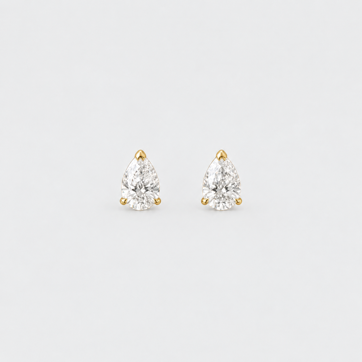 3 Ct. Lab Grown Diamond Pear Cut Stud Earrings (VS-EF)