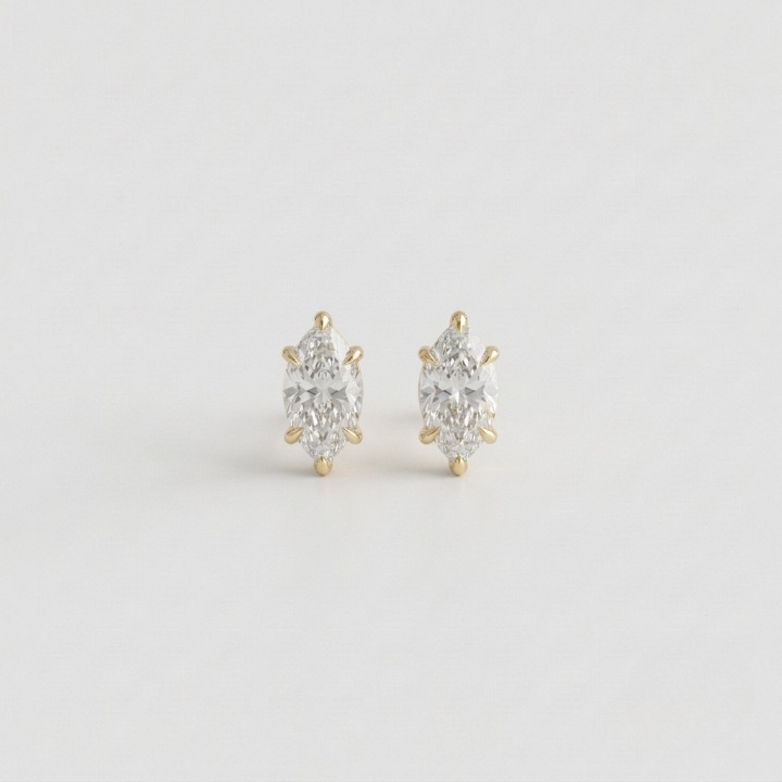 3 Ct. Lab Grown Diamond Marquise Cut Stud Earrings (VS-EF)