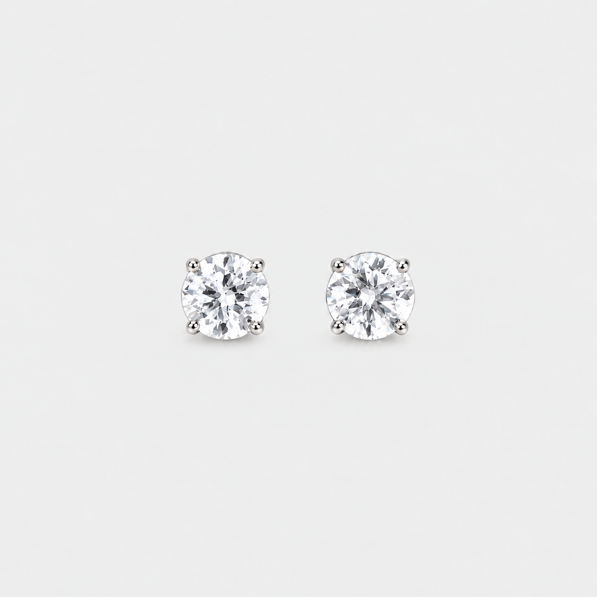 2 Ct. Lab Grown Diamond Round Studs Earrings (VS-EF)
