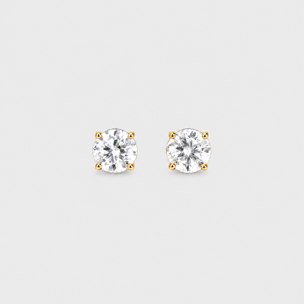 2 Ct. Lab Grown Diamond Round Studs Earrings (VS-EF)