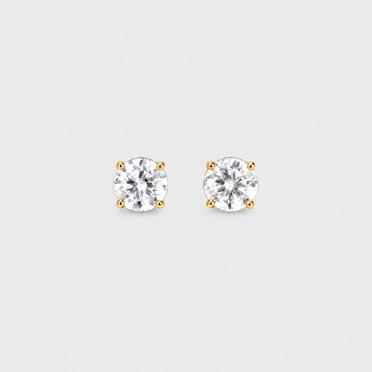 2 Ct. Lab Grown Diamond Round Studs Earrings (VS-EF)