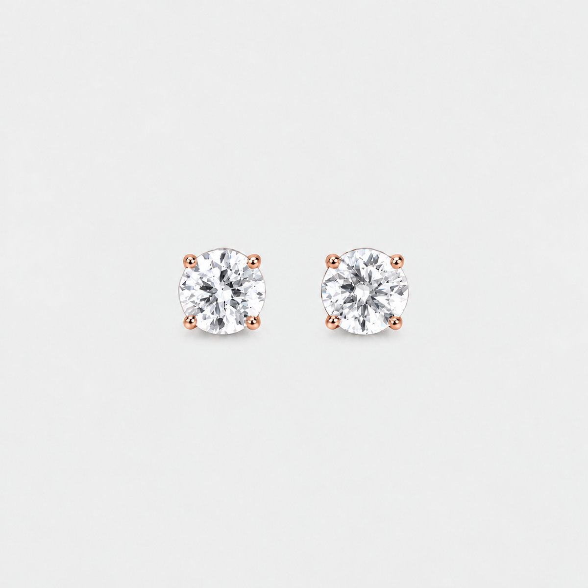 2 Ct. Lab Grown Diamond Round Studs Earrings (VS-EF)