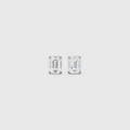 2 Ct. Lab Grown Diamond Emerald Cut Stud Earrings (VS-EF)