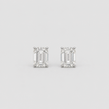 4 Ct. Lab Grown Diamond Emerald Cut Stud Earrings (VS-EF)