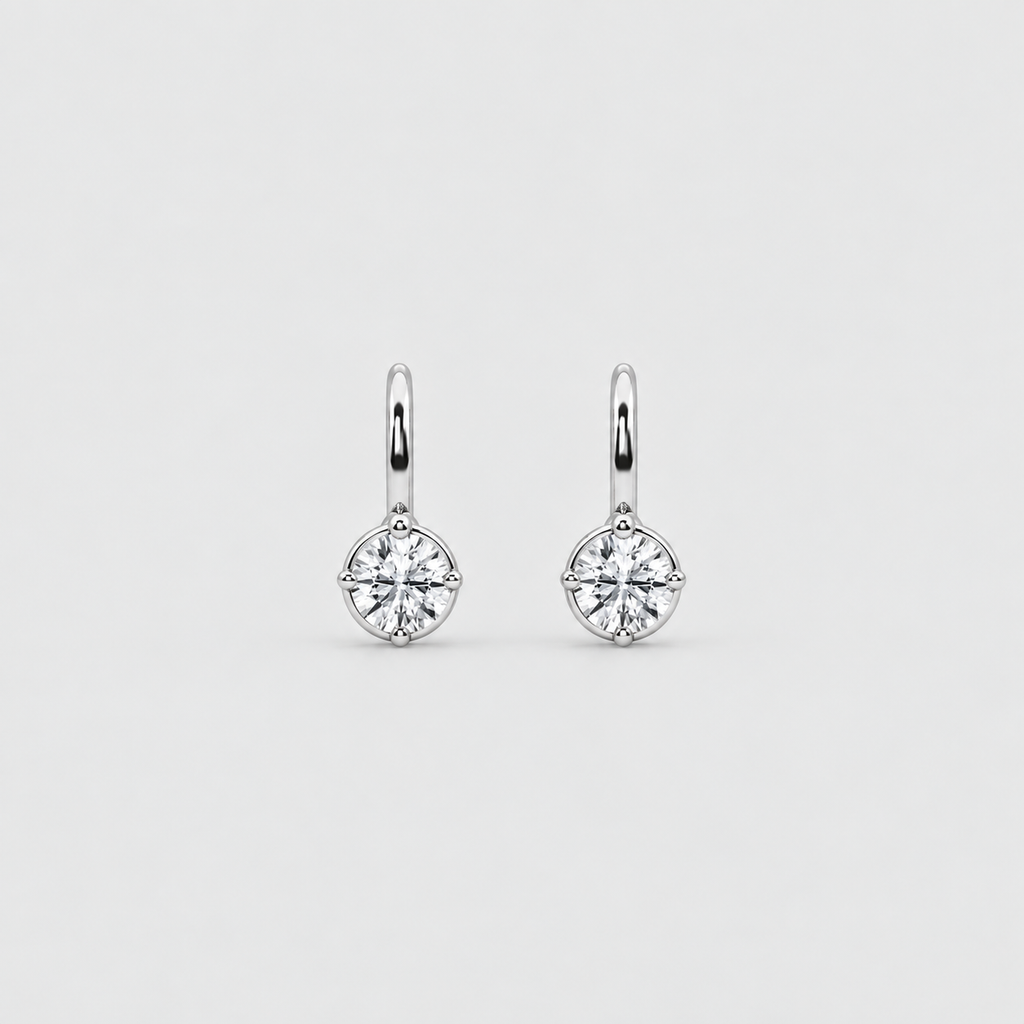 3 Ct. Lab-Grown Diamond Round Solitaire Dangle (VS-EF)