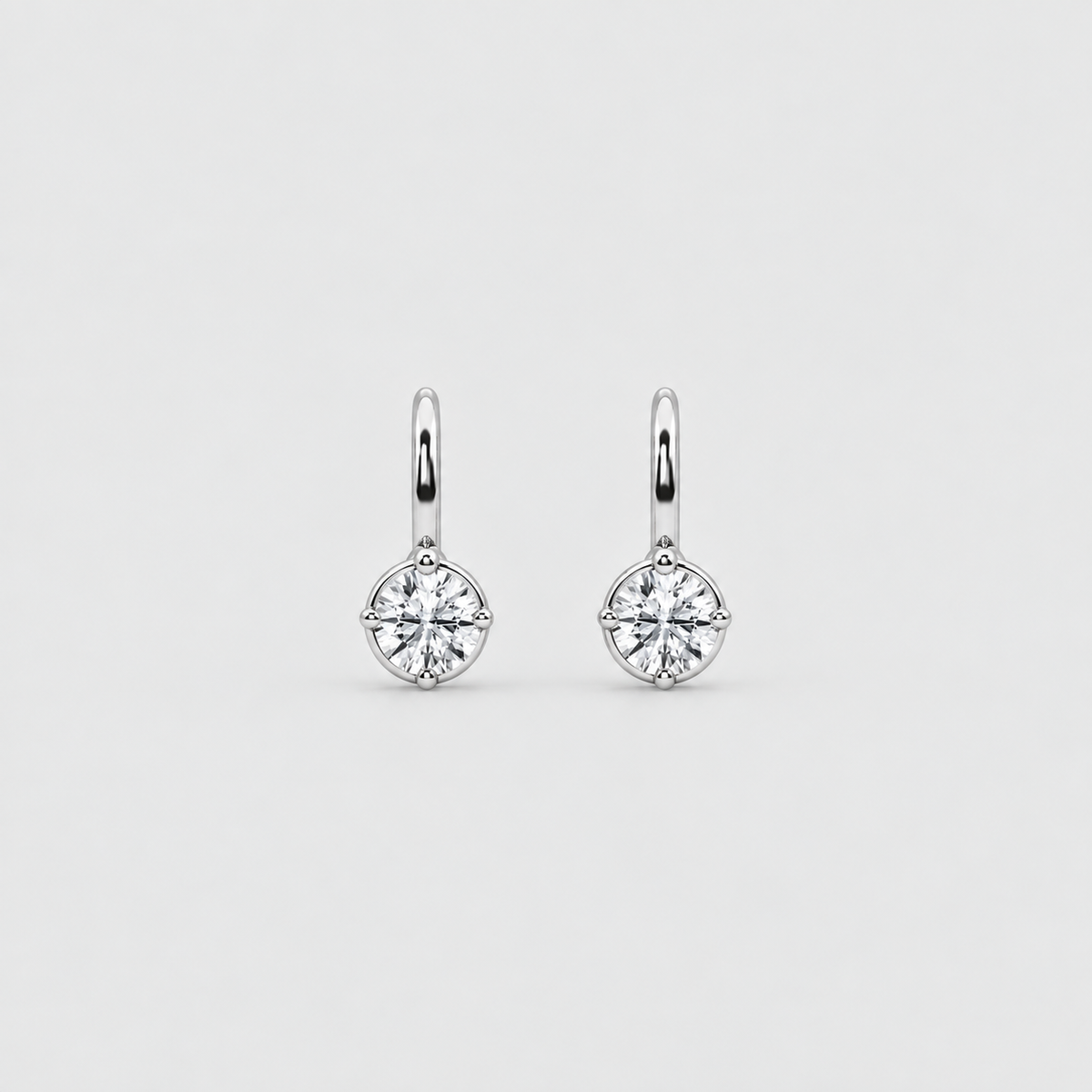 3 Ct. Lab-Grown Diamond Round Solitaire Dangle (VS-EF)