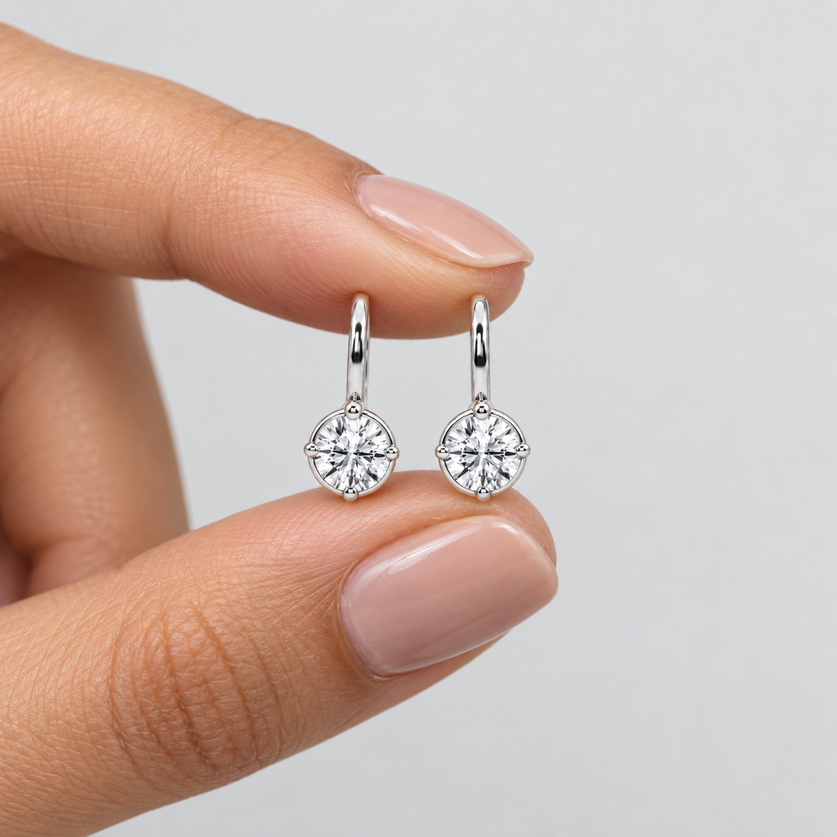 3 Ct. Lab-Grown Diamond Round Solitaire Dangle (VS-EF)