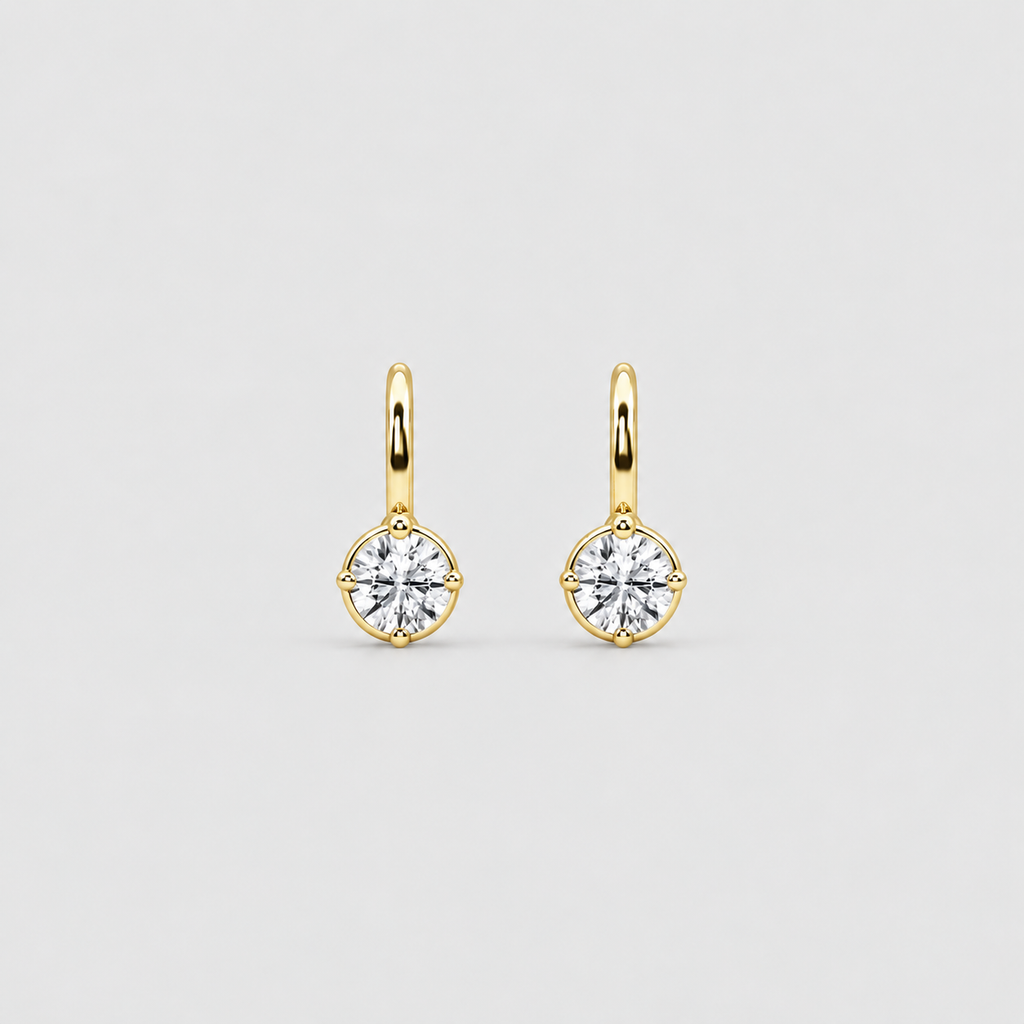 3 Ct. Lab-Grown Diamond Round Solitaire Dangle (VS-EF)