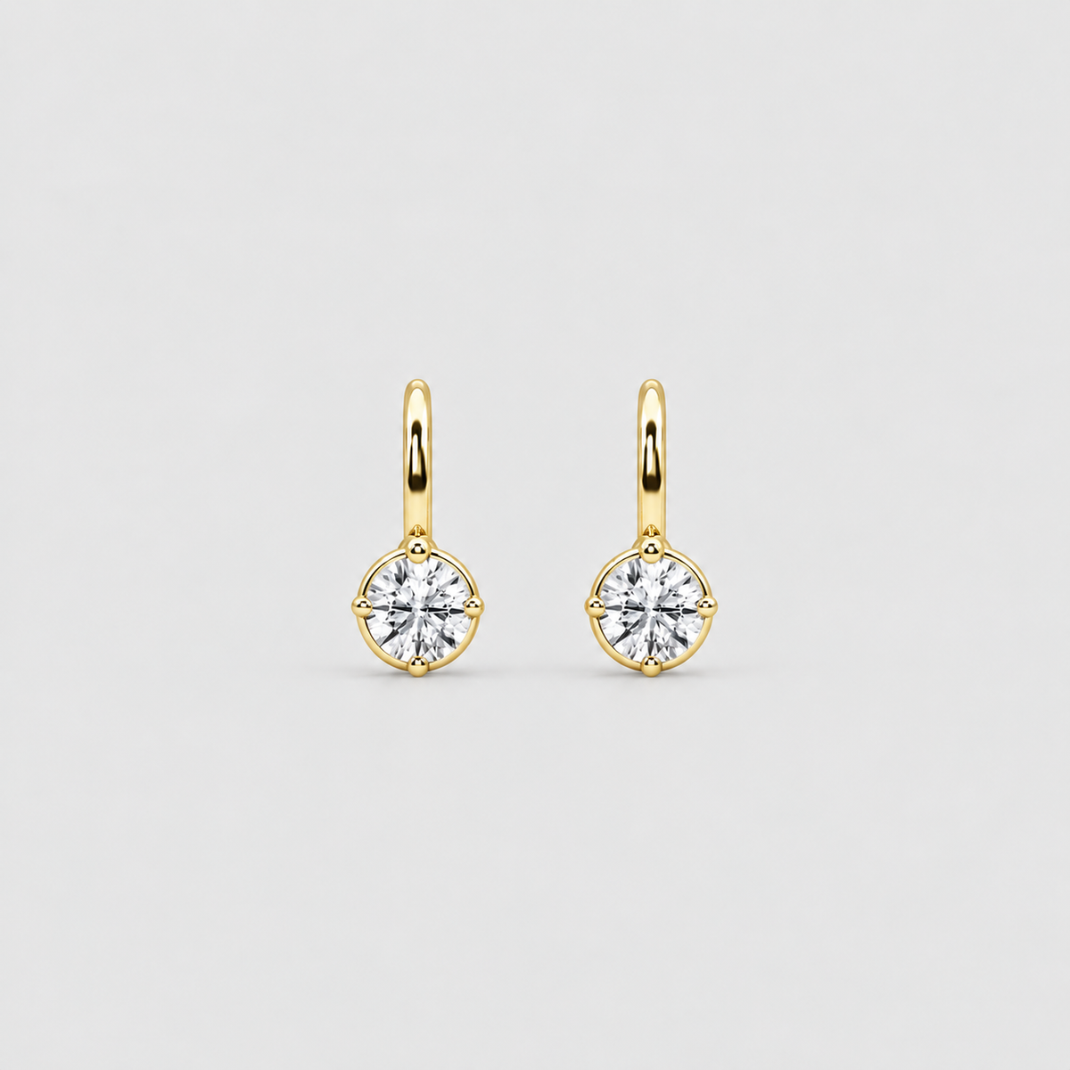 3 Ct. Lab-Grown Diamond Round Solitaire Dangle (VS-EF)