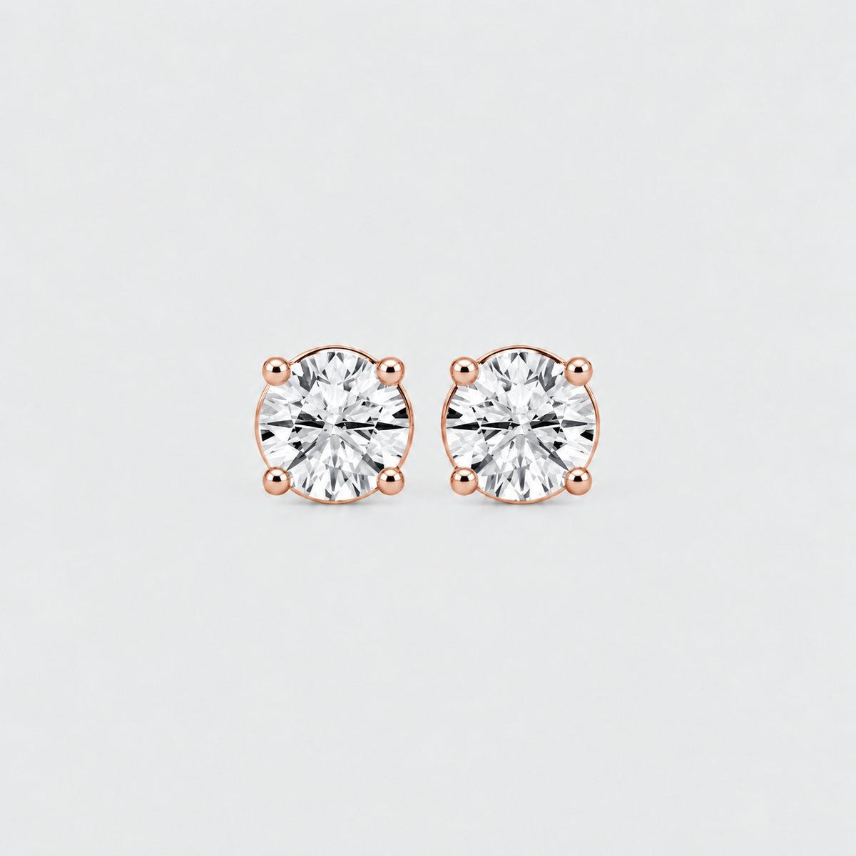 1.5 Ct. Lab Grown Diamond Stud Earrings Round Cut (EF/VVS-VS)