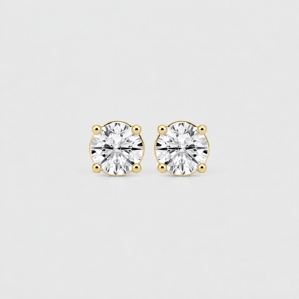 1.5 Ct. Lab Grown Diamond Stud Earrings Round Cut (EF/VVS-VS)