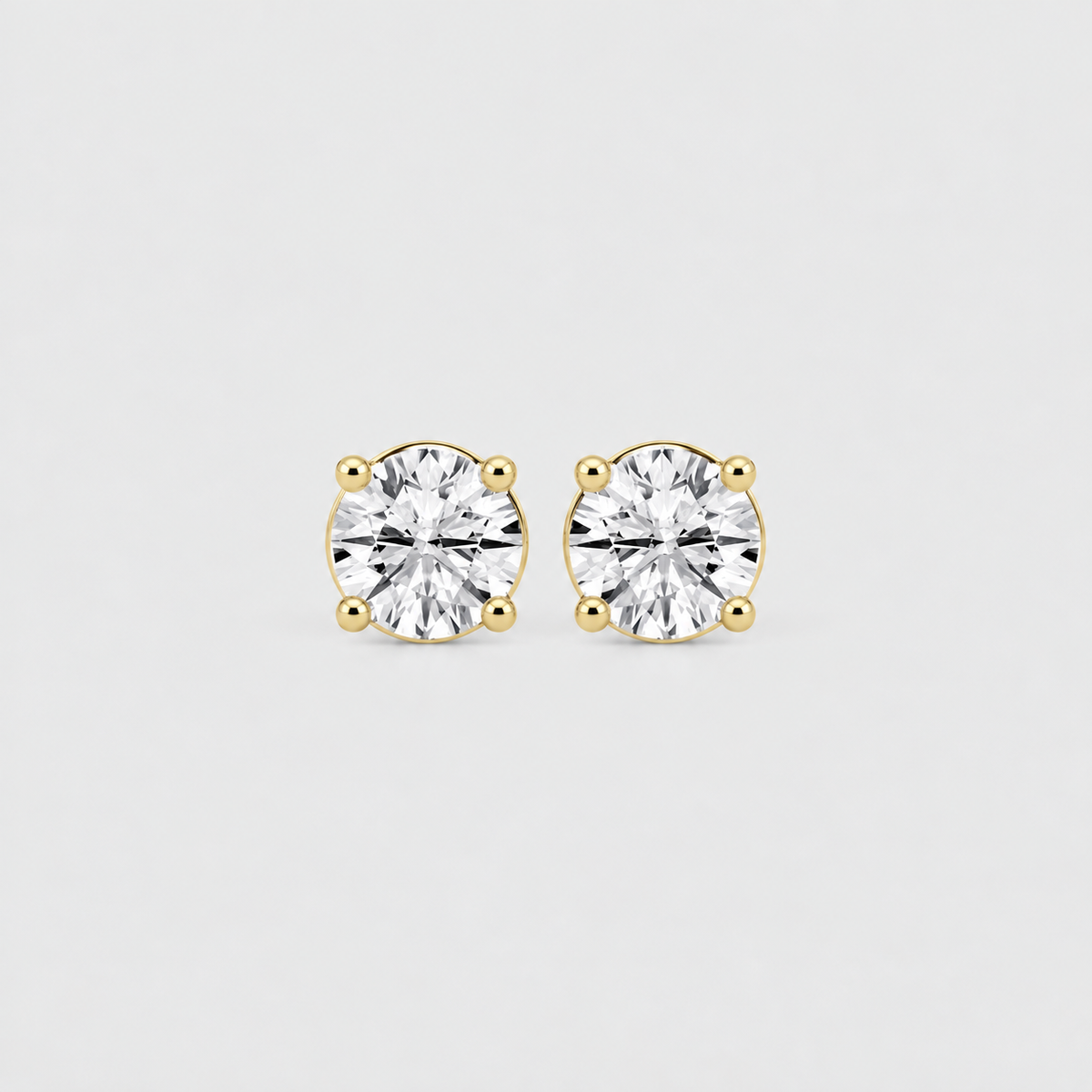 1.5 Ct. Lab Grown Diamond Stud Earrings Round Cut (EF/VVS-VS)