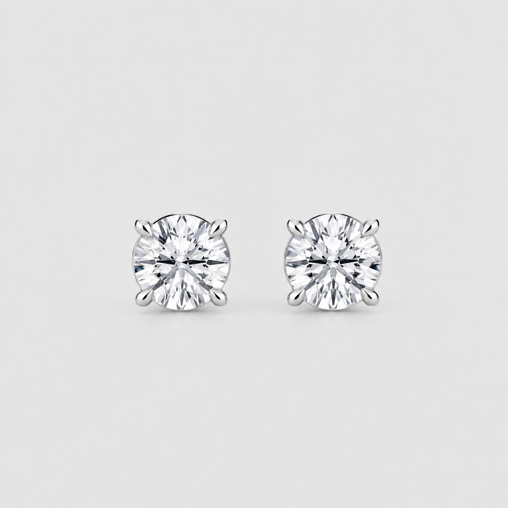 2 Ct. Lab-Grown Diamond Solitaire Stud Earrings (VS-EF)