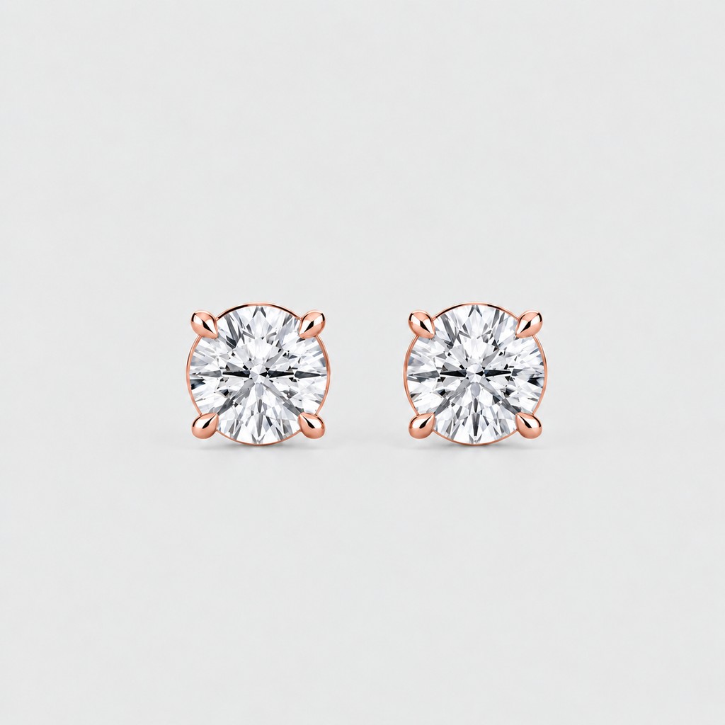 2 Ct. Lab-Grown Diamond Solitaire Stud Earrings (VS-EF)