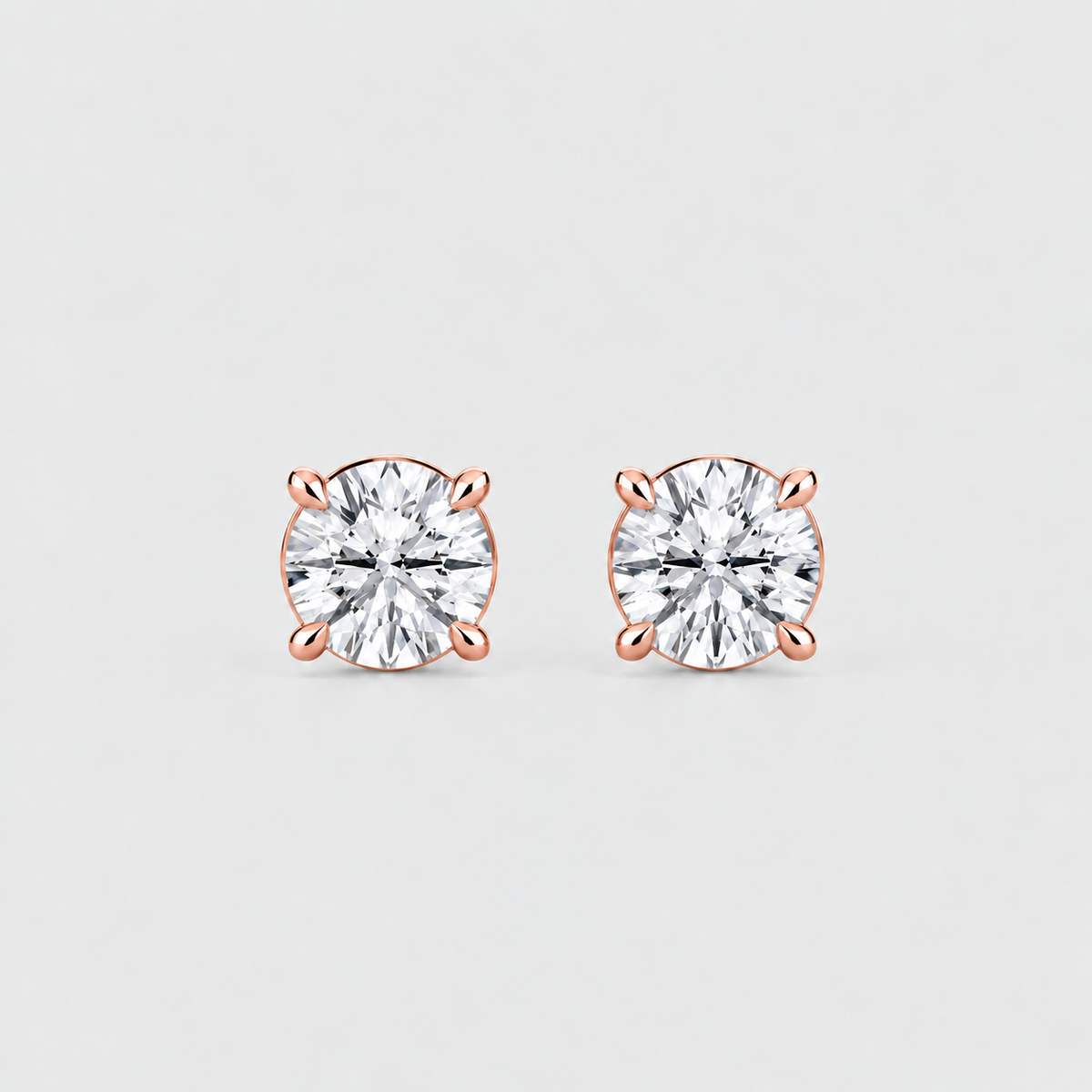 2 Ct. Lab-Grown Diamond Solitaire Stud Earrings (VS-EF)