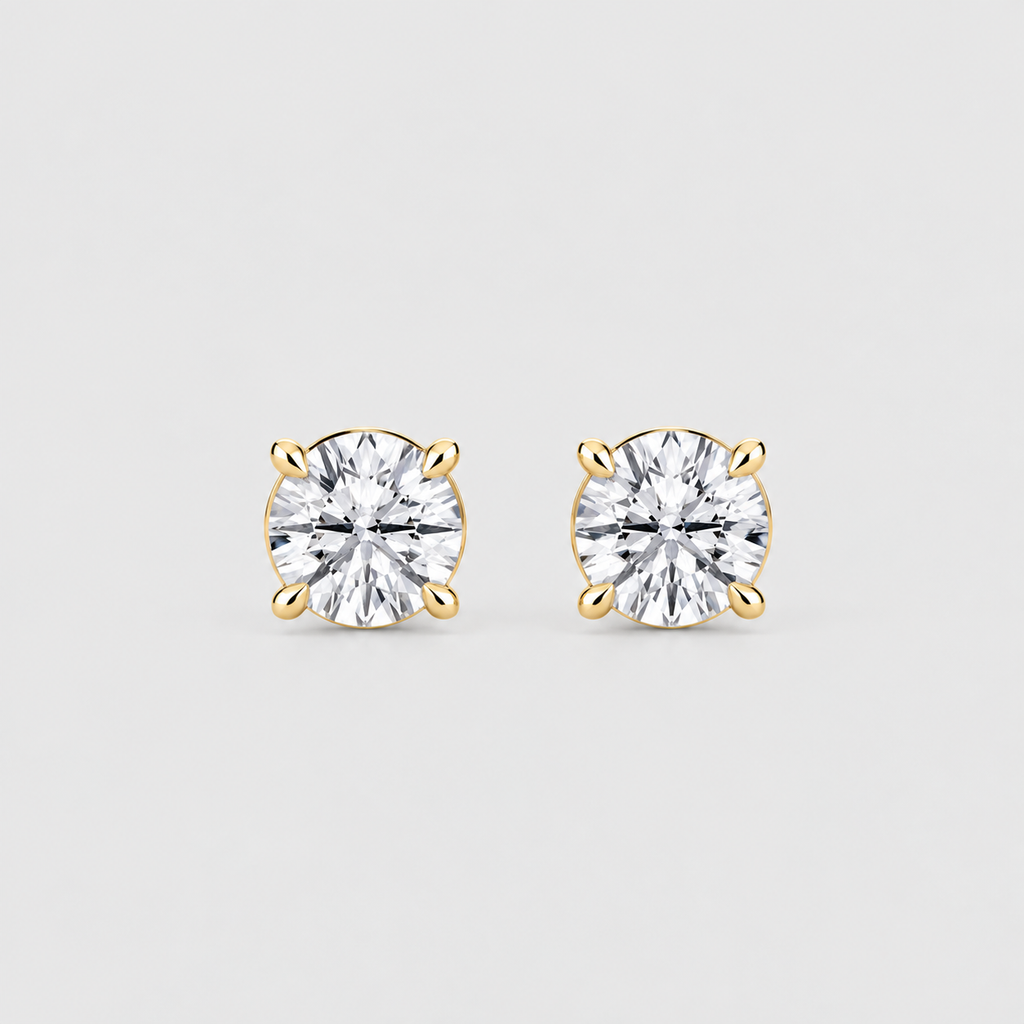 2 Ct. Lab-Grown Diamond Solitaire Stud Earrings (VS-EF)