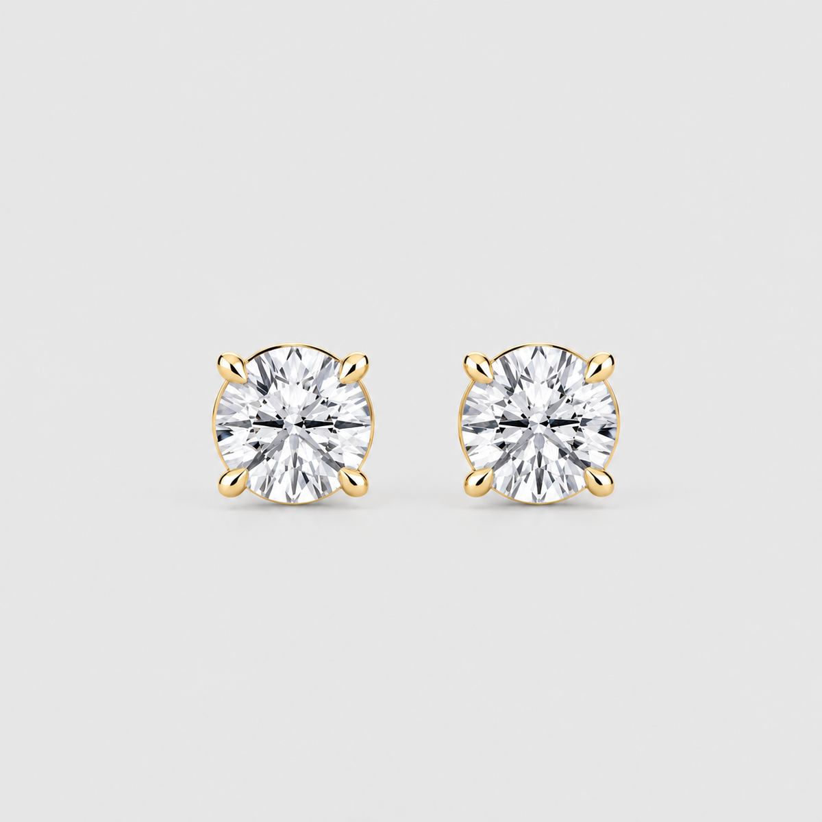 2 Ct. Lab-Grown Diamond Solitaire Stud Earrings (VS-EF)