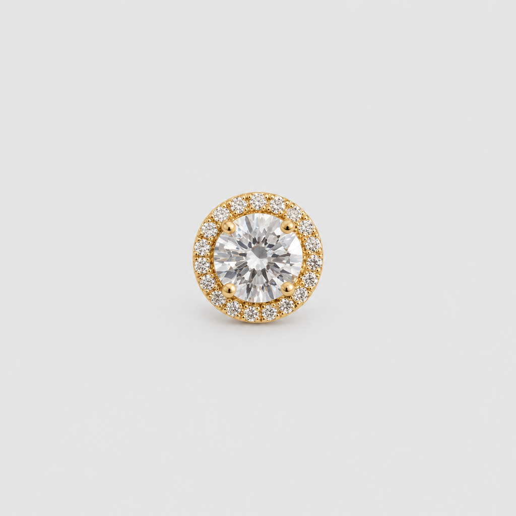 Lab-Grown Diamond Men's Halo Studs 0.90 Ct. (VS-EF)