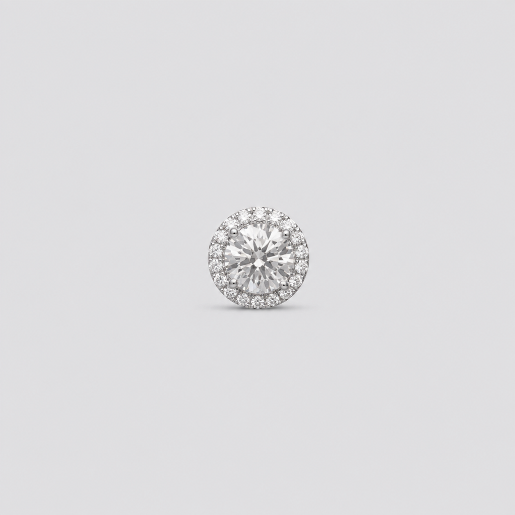 1.40 Ct. Lab-Grown Diamond Halo Studs Round-Cut (VS-EF)