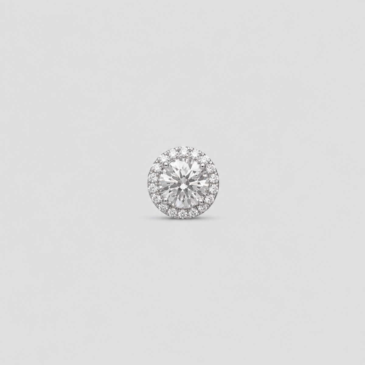 1.40 Ct. Lab-Grown Diamond Halo Studs Round-Cut (VS-EF)